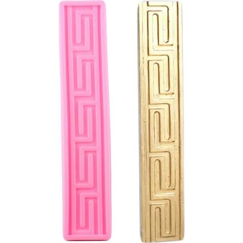 European Baroque Relief Line Strip Lace Silicone Molds Wedding Cake Border Fondant Cake Decorating Tools Candy Chocolate Moulds