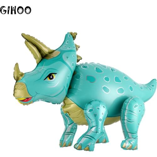 GIHOO Big Size 4D Walking Balloon Dinosaur Balloon For Boys Birthday Party Childrens Gifts Foil Dinosaur Globs