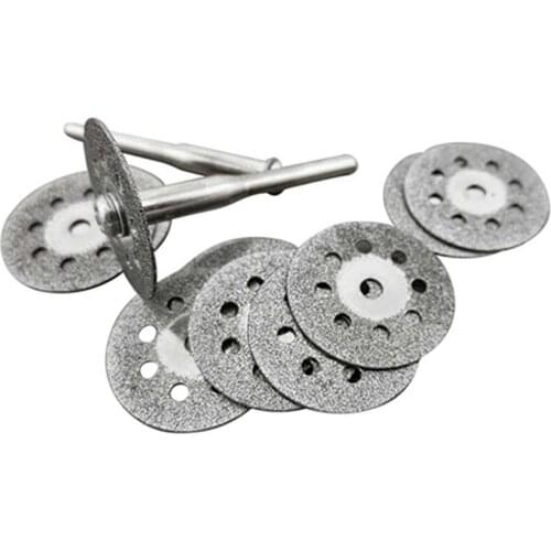 1Set 10pcs Circular Blades Cutting Wheel Discs Mandrel Rotary Cut-off Tool