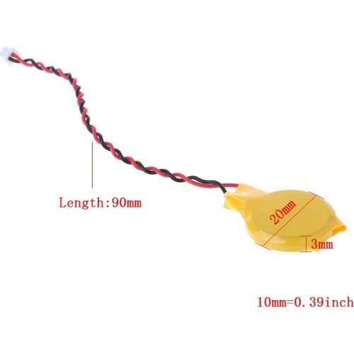 YYDS 10pcs Notebook BIOS CMOS Battery -laptop CR2032 2P Motherboard Wire 230MAH