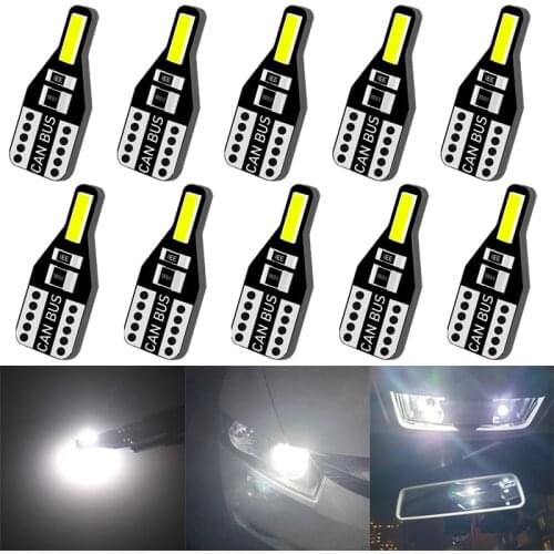 10PCS T10 led W5W LED car led t10 led CANBUS Car Wedge Parking Light Turn Side Bulbs Instrument Lamp Auto License Plate Light