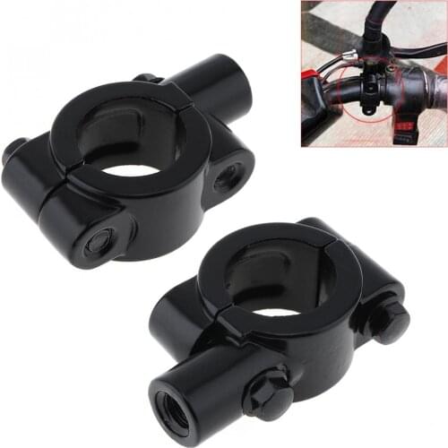 2pcs 8mm Universal Aluminum Alloy Durable Handlebar Rearview Mirror Adapter Suitable for Motorcycle