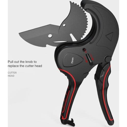 32-75MM Tube Scissors SK5 Material With Treatment Ratchet PVC/PE/VE Hose Cutting Manual Working Home Hand Tools Set Pipe Cutter