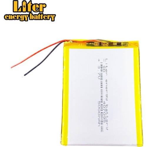 407095 3.7V 5000mah tablet battery For 7" Tablet Q88 A13 U25GT,Freeander PD10 3G,PD20 3G TV MTK6575,MTK6577
