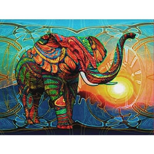 Photo Custom 5d Elepha diamond painting full drill round homefun Cross Stitch Diamond Mosaic stitch diamond embroidery HomeDecor
