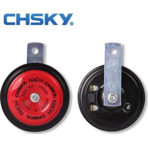CHSKY 1 pair seger type 90mm 110db disc car horn loud high quality 12V horn long life time