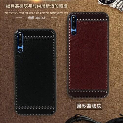 ISecret Case for Huawei honor Magic 2 Case leather TNY-AL00 TNY-TL00 6.39" Soft Black silicone Funda Honor Magic 2 Phone Coque