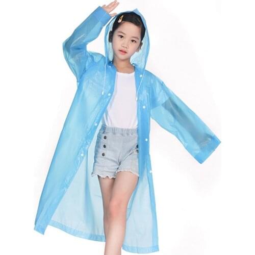 Kids Raincoat Waterproof Environmental EVA Hooded Children Rainwear Clothes Comfortable Leak-proof Hooded Poncho Rainy Weather