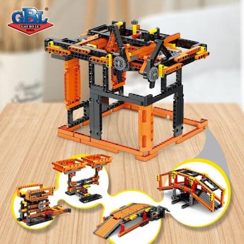 KAZI building block childrens puzzle assembled toys Power Machinery Group principle gear technology toys