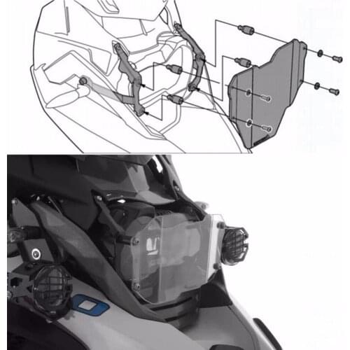 For BMW R1200GS Led Headlight Protector Guard Lense Cover for BMW R 1200 GS Adventure 2014 2015 2016 Water Cooled Models 2013-on