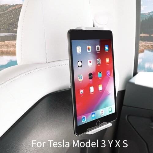 For Tesla Model 3 X Y S Back Seat Phone Holder 360 Degree Rotate Stand Auto Headrest Bracket Support For Tablet PC