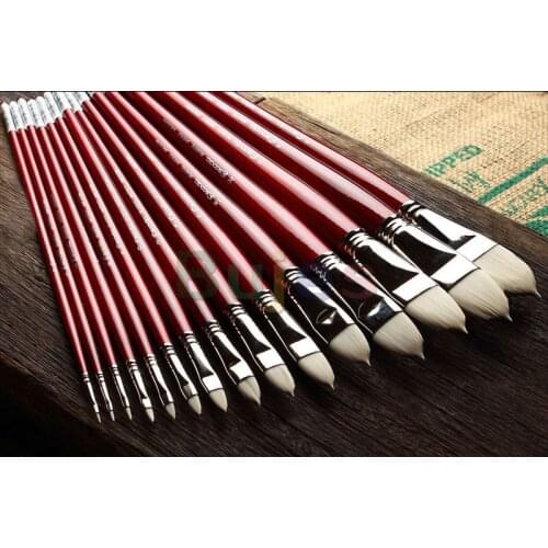 Escoda Marfil Long Handle - 4460 Filbert Watercolor Brush, Both Soft Yet Tough Brushstroke, Suitable for Oil Painting