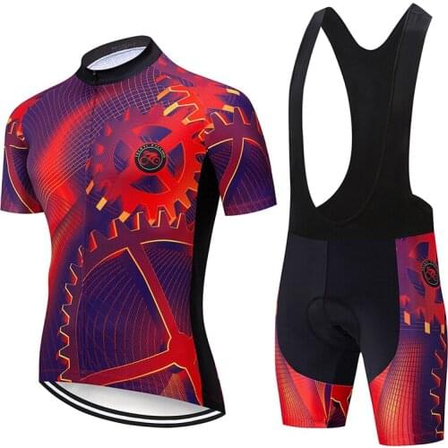 Summer Lycra Road Bike Clothing Men 2021 Cycling Jersey Set BIB Gel Shorts Pro Suit Male Bicycle Clothes MTB Dress Uniform Kit