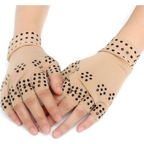Magnetic Anti Arthritis Health Compression Therapy Gloves Rheumatoid Hand Pain Relief Hand Wrist Half Finger Gloves