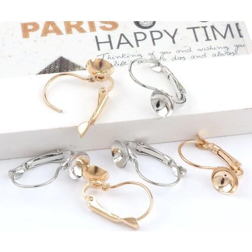 13x20mm Metal Bowl Tone Ear Wire Oval French Lever Hook Earnuts Ear Plugging Back Stopper Setting DIY Earring Earstud Findings