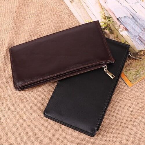 Men Wallets Genuine Leather Large Capacity 20 Slots Wallet Clutch Bag Fashion Card Holder Long Purse Multi function Phone Bag