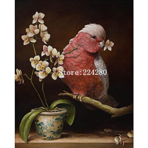 New Animal Parrot and flowers Needlework,Cross stitch,14CT Unprinted Embroidery kits Arts Cross-Stitching,DIY Handmade Decor
