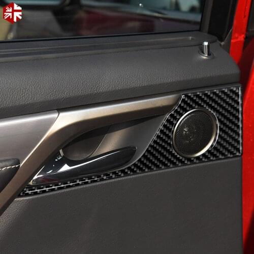 For Lexus RX350 2016-2019 Real Carbon Fiber Door Handle Speaker Frame Cover Trim