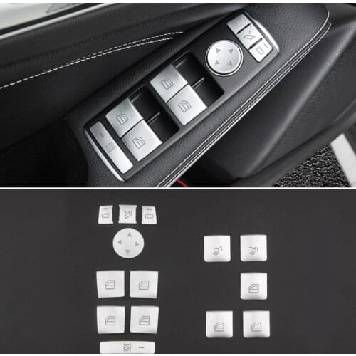 Car Window Glass Lift Button Sticker For Mercedes Benz A B C E GLA CLA GLK GL ML GLE Class