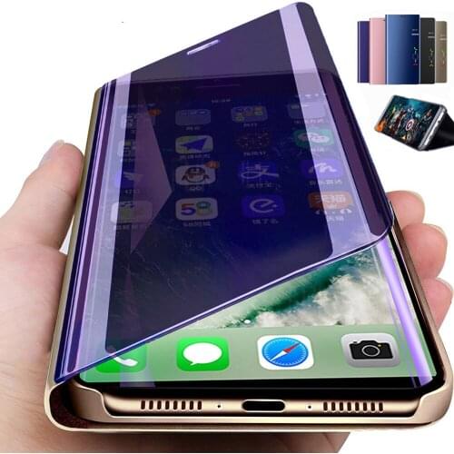 Original Smart Mirror Flip Case For iPhone 11 Pro Max XS X Case Leather Holder Phone Cases for iPhone 6 6S 7 8 Plus Cover Funda