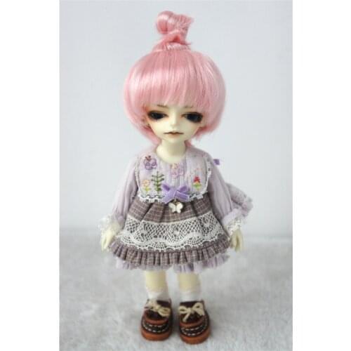 JD363 1/12 1/8 1/6 Fashion BJD Synthetic Mohair Doll Wigs Cute Updo Doll Hair Size 4-5inch 5-6inch 6-7inch Wig Doll Accessories