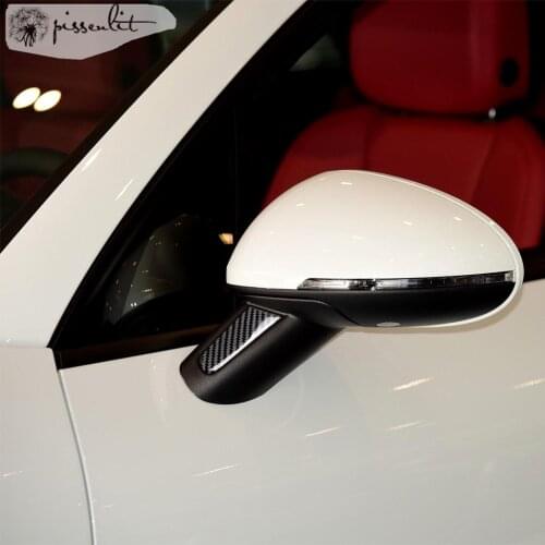 Fit For Porsche Macan Car styling Accessories 2017 2018 2015 2016 Rearview Mirror Decoration Repair Carbon Fiber 3D Car Stickers