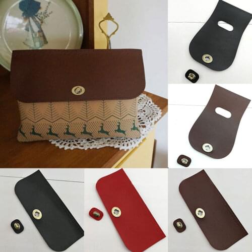 DIY Faux PU Leather Bag Covers With Magnetic Buckle Locks Fashion Shoulder Bag Flap Cover Replacement For Women Handmade Handbag
