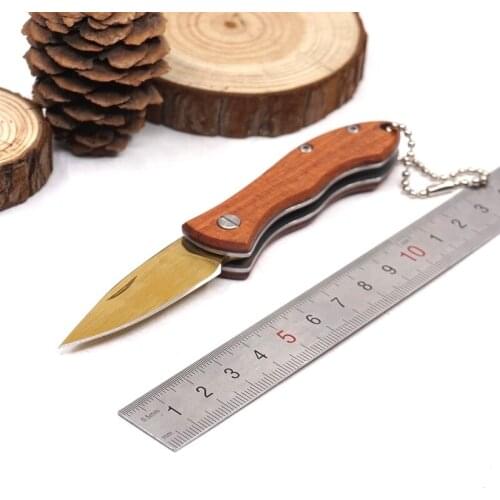Folding Pocket Knife Tactical Survival Knives Wood Handle Outdoor Camping Hunting Knife multi-function EDC Tools
