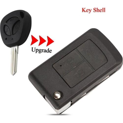 Kutery 10pcs/Lot Folding Car Key Shell For Lada Priora Sedan sport Kalina Granta 3Buttons Remote Key Case Fob Cover Replacement