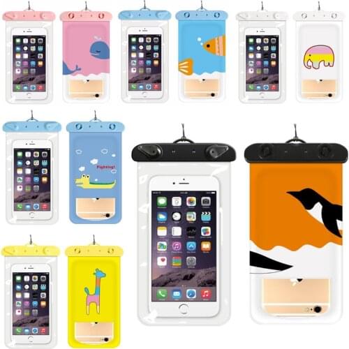 Waterproof Phone Storage Bag Swimming Bags Pouch Case Underwater Clear Touch Screen Swimming Pocket For Less than 6 inch Phone