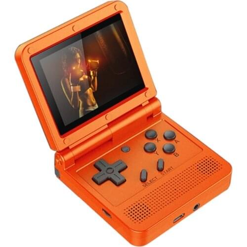 V90 3-inch IPS screen Flip Handheld console dual game console 2000 Games For kid
