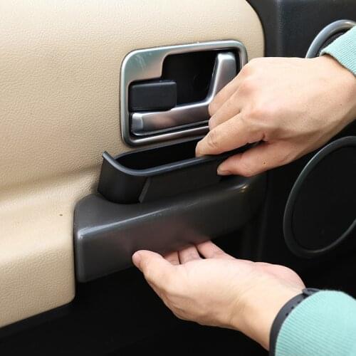 For Land Rover Discovery 3 LR3 2004-2009 ABS Black Front & Rear Door Handle Storage Box Phone tray Sundries Box Car Accessories