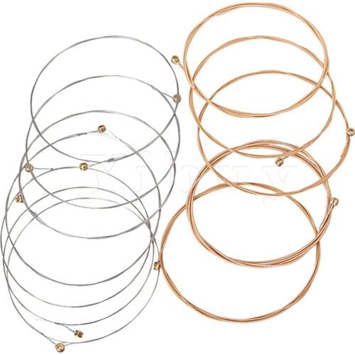 Yibuy 4Pieces Stainless Steel 6 Strings Guitar Slotted Nut for Electric Guitar Parts