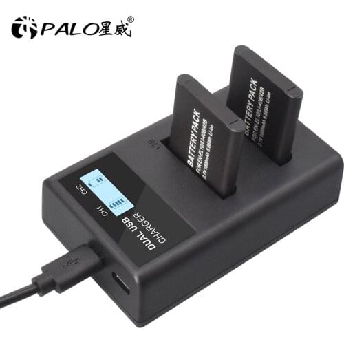 PALO Li-40B Li40B Li 40B Li-42B EN-EL10 ENEL10 NP-45B Camera Battery charger dual slot smart charger with LCD or LED