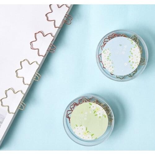 8pcs/box Sakura Metal Bookmark Clip Office And School Supplies Books Accessories