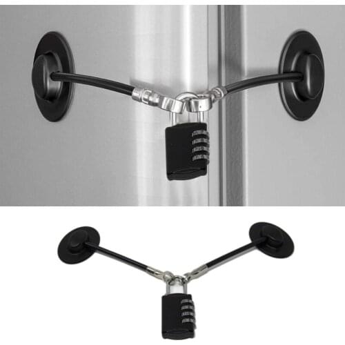 1 pc Adhesive Baby Safety Freezer Lock With Padlock Security Fridge Refrigerators Door Lock Child Proof Window Lock Drawer Lock