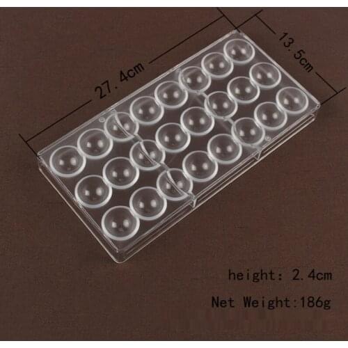 24 Half Ball Chocolate Mould 3D Baking Fondant Clear Chocolate Maker Mousse Candy Mold DIY Cake Baking Pastry Tools