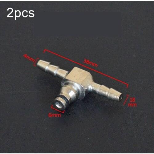 2x Metal 2 Connectors L Type 3 Connectors T Type Return Oil Backflow Rail Injector Connector for Bosch Injector