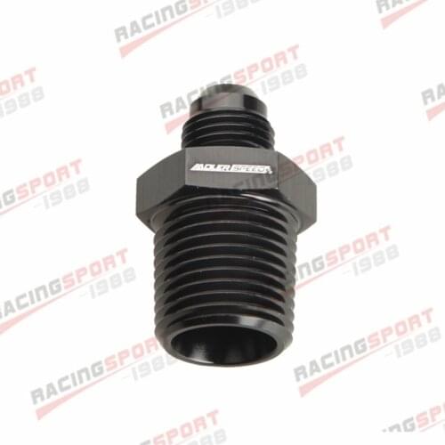 -8 AN 8AN To 1/4'' NPT Male Straight Fitting Adapter Black/Blue