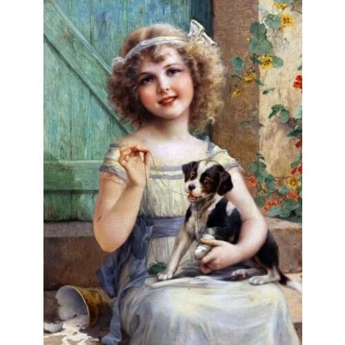 Diamond Painting Cross Stitch Character Kid Full Square Round Diy 5d Diamond Embroidery Girl Picture Rhinestone Art Gift