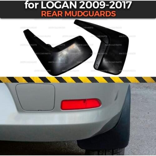 Mudguards for Renault Logan 2009-2017 on rear wheels trim accessories mud flaps broad splash guards mud car styling