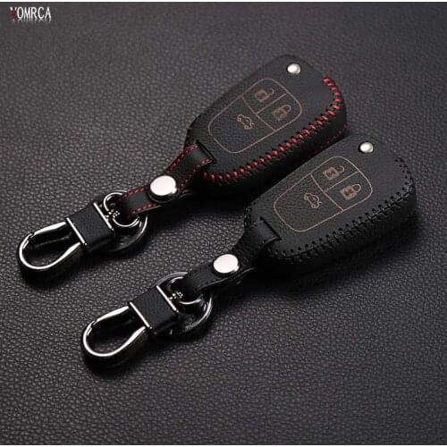 Leather Handle Remote Control Car Keychain Key Cover For Chevrolet Cruz OPEL VAUXHALL MOKKA BUICK ENCORE 3 Buttons Key Shell