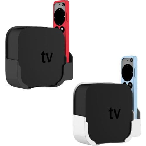 ABS Router Shelf Set-top Protective Case Skin For Apple TV 4K 2/3/4/5/6 Gen Media Player Remote Controller Stand Cradle Holder