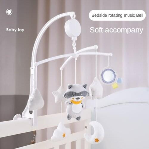 Infant Childrens Bed Rattle Music Spin Bedside Bell Baby Sleep Appease Skin-friendly Fabric Stuffed Toys Pendant Kids Gifts