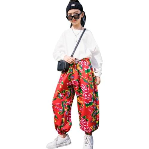 Kids Clothes Floral Pattern Girls Clothing Sweatshirt + Pants Girls Clothing Sets Spring Autumn Costumes For Children