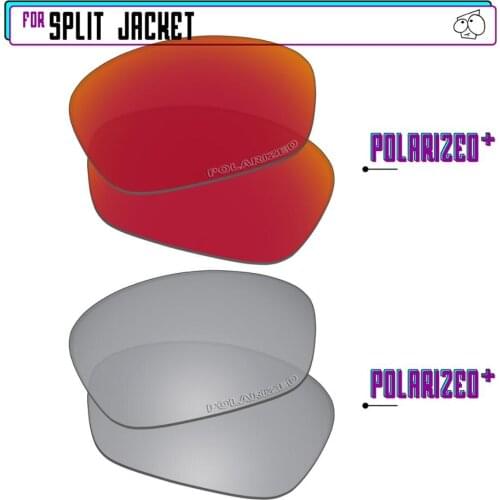 EZReplace Polarized Replacement Lenses for - Oakley Split Jacket Sunglasses - Sir P Plus-RedP Plus