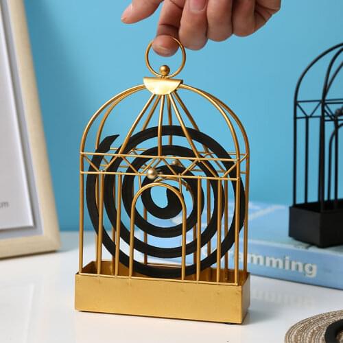 Bird Cage Mosquito-Repellent Incense Shelf Mosquito Smudge Box Sandalwood Mosquito Repellent Burner Fireproof Household