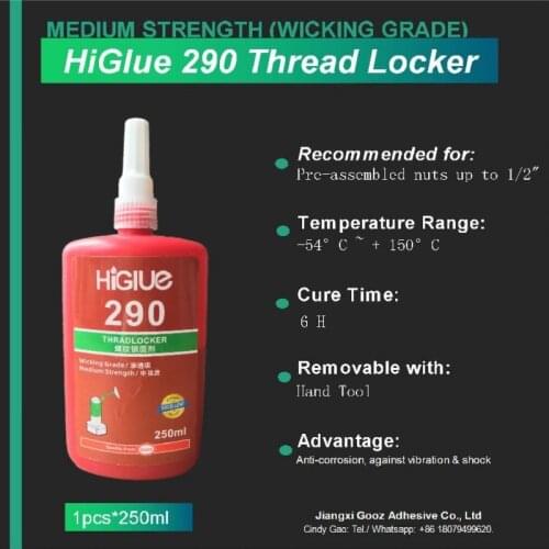 Thread Lock Glue Thread Locking Adhesive for pre-assembled Screws 290*250ml*1pcs