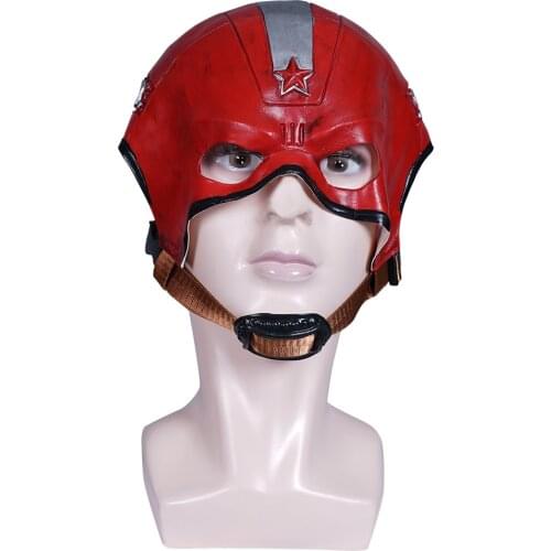 Red Guardlian Cosplay Red Guardlian Helmet Latex Masquerade Halloween Party Costume Props