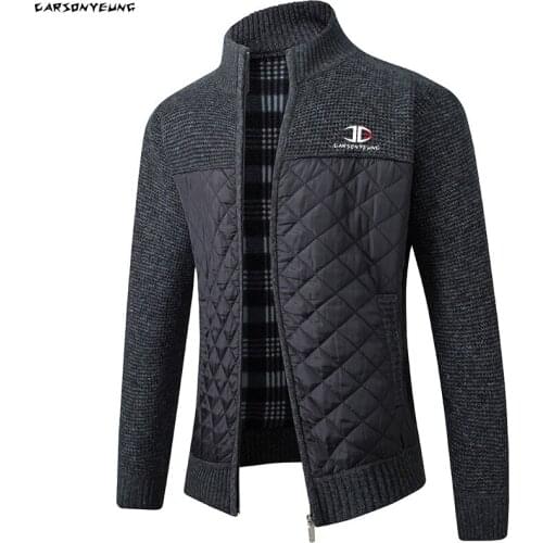 Brand Sweater Men Spring Autumn Cardigan Sweater Coats Male Patchwork Fleece Full Zip Sweater Jackets Casual Knitwear Plus Size